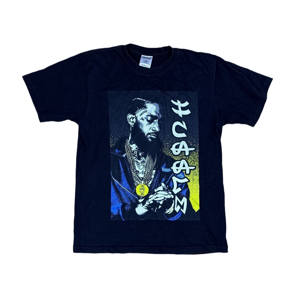 Shaka Wear Nipsey Hussle Graphic Tee Mens L Black Excellent Heavyweight Hustle